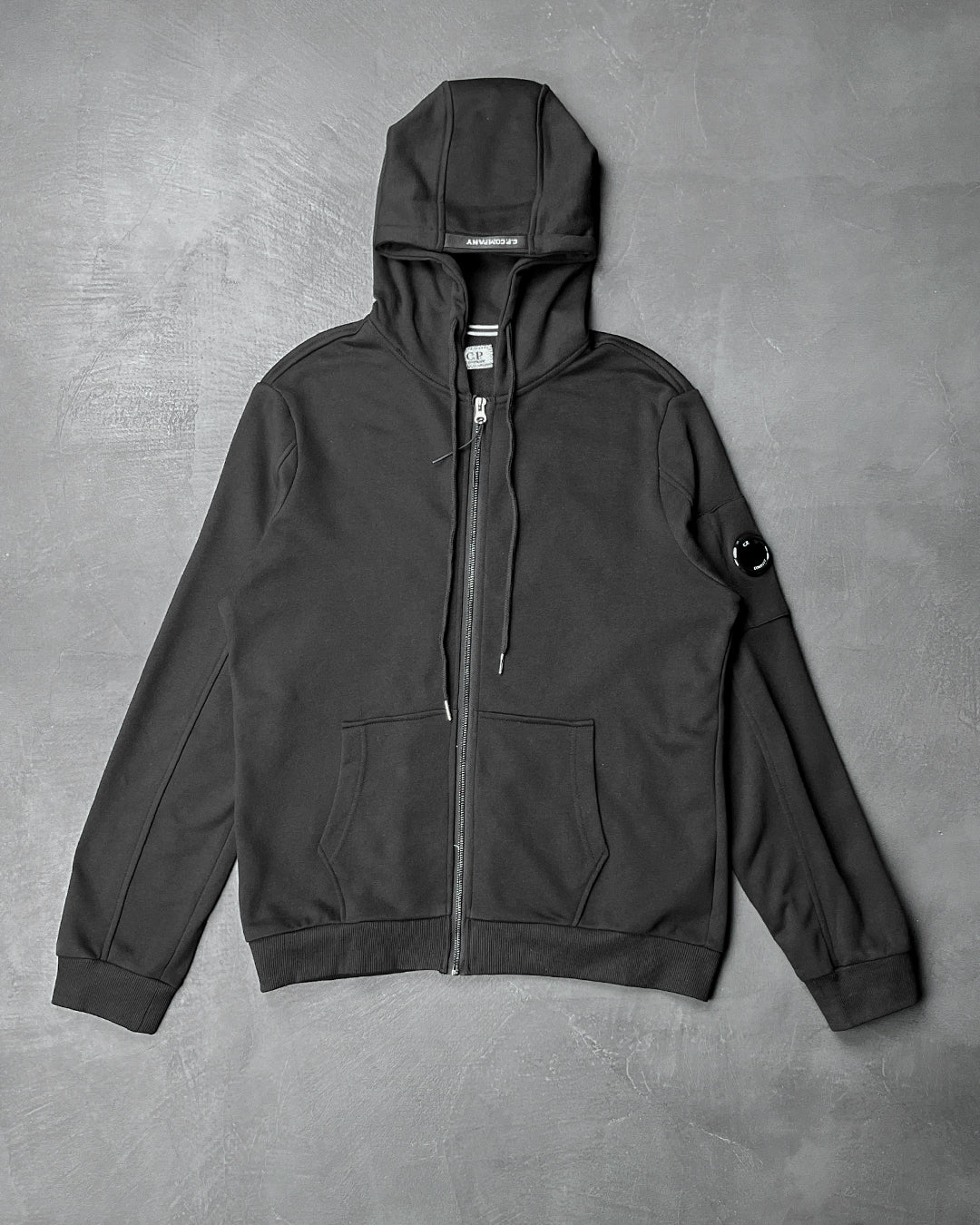 C.P. Company Fleece Zipper Hoodie Black