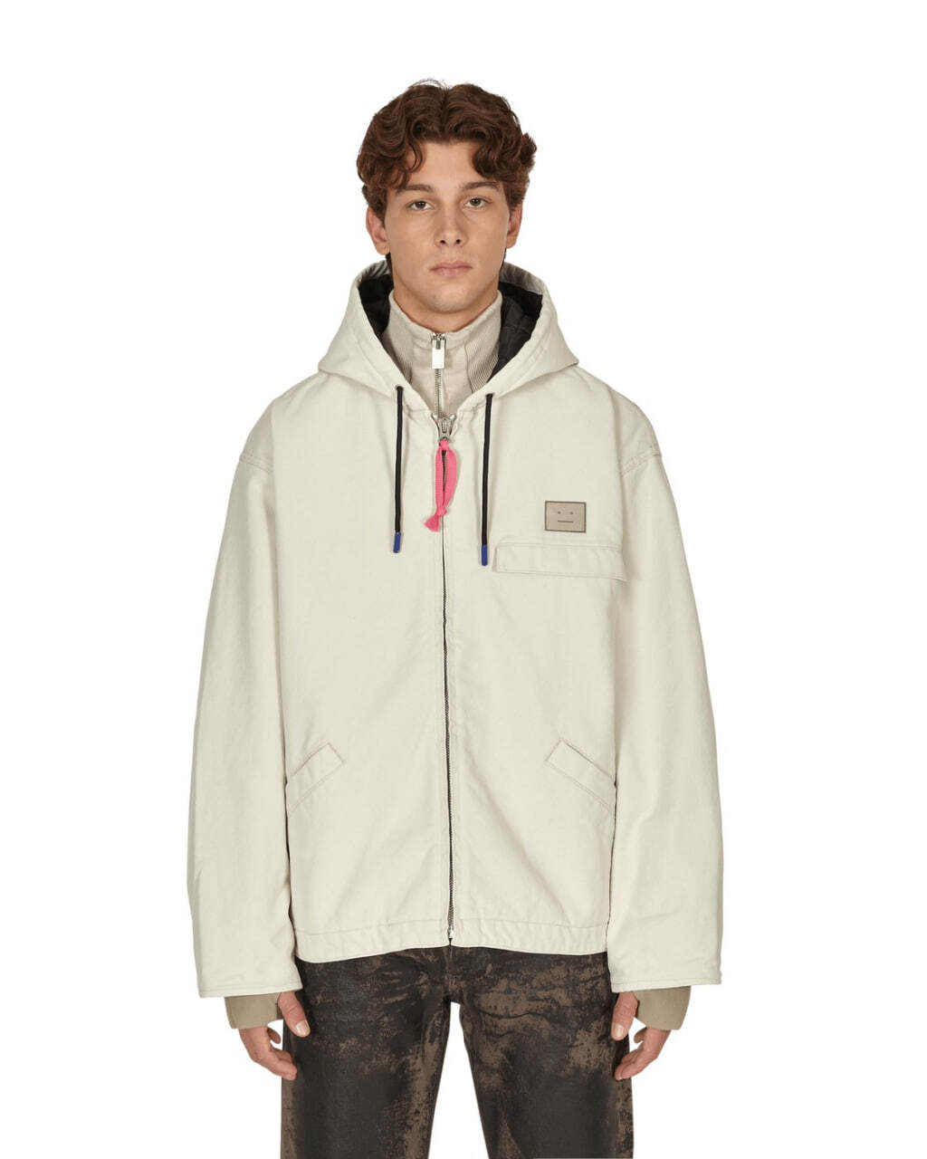 Acne Studios Hooded cotton jacket Oat Beige