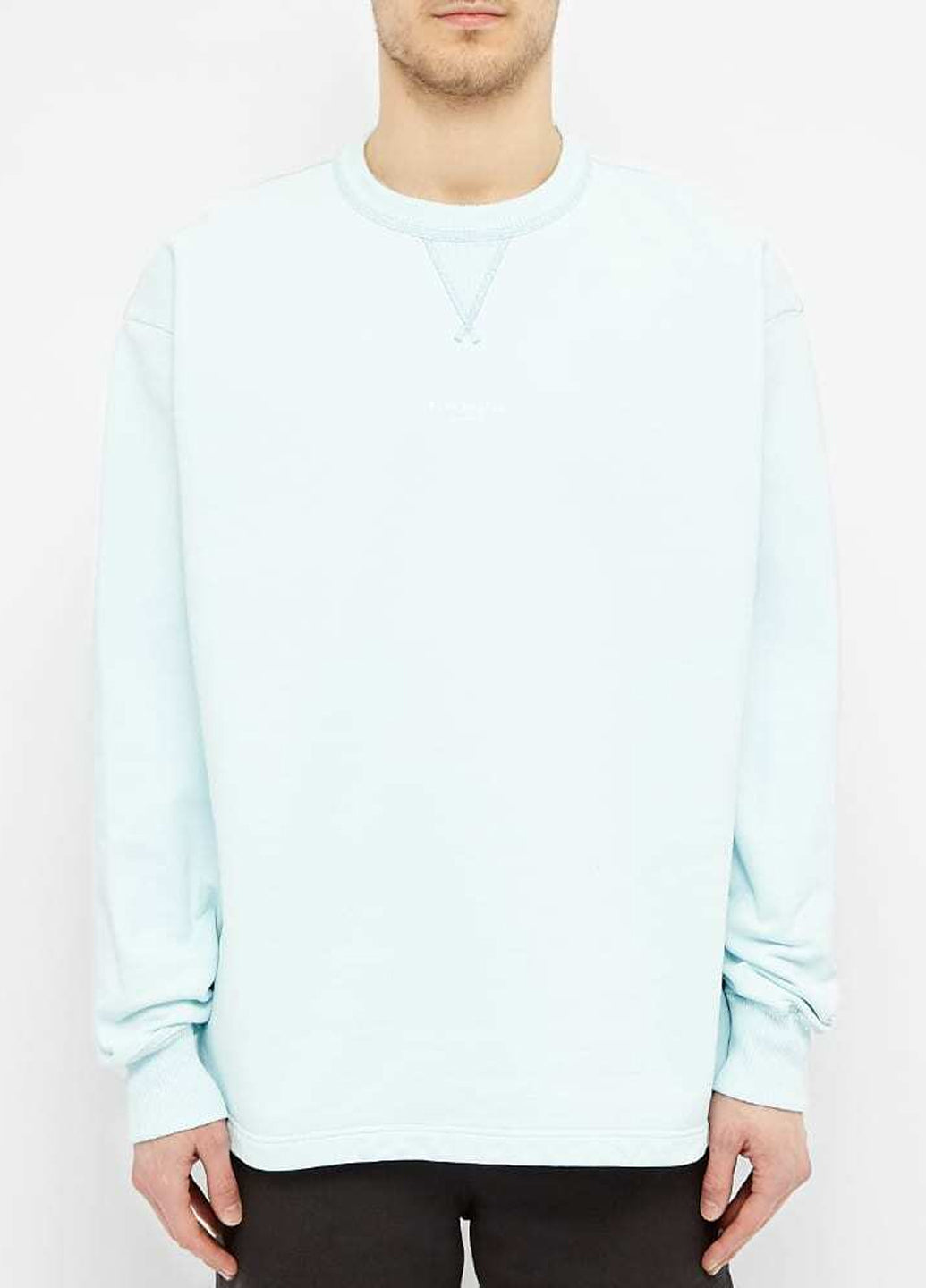 Acne Studios Reverse Fin Stamp Logo Sweatshirt Blue