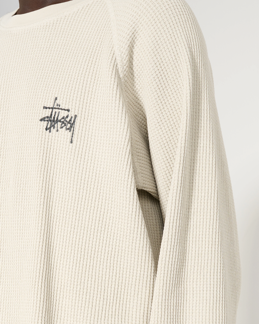 美品 STUSSY ストーンウォッシュ BASIC THERMAL M BONE Basic Stüssy