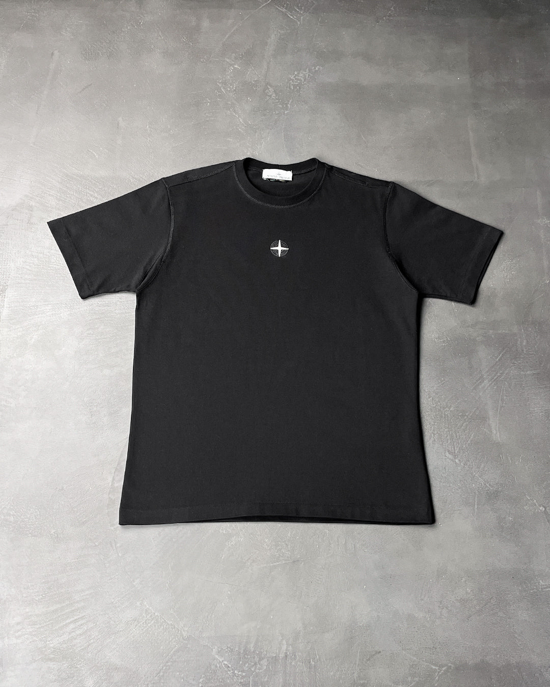 61350 Heavy Center Logo T-Shirt Black SI0129-BK