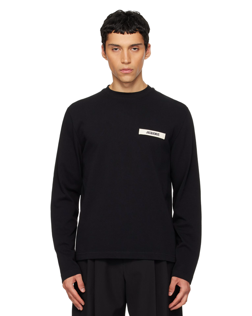 Jacquemus Gros Grain Long-Sleeve T-Shirt Black