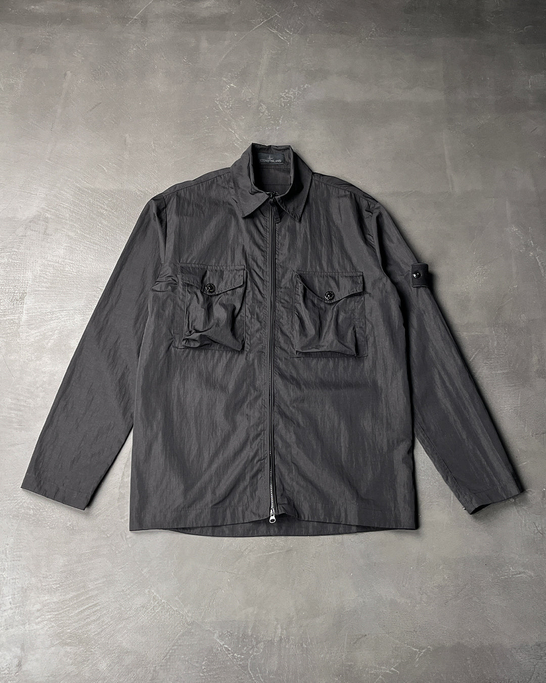 103F2 Ghost Piece Cotton Overshirt Black SI0103-BK