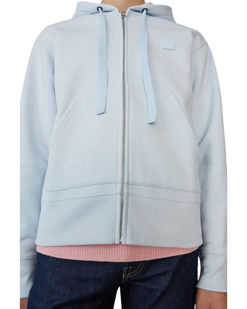 Худі Acne Studios Ferris Zip Hoodie Ice Blue - UNIFORM