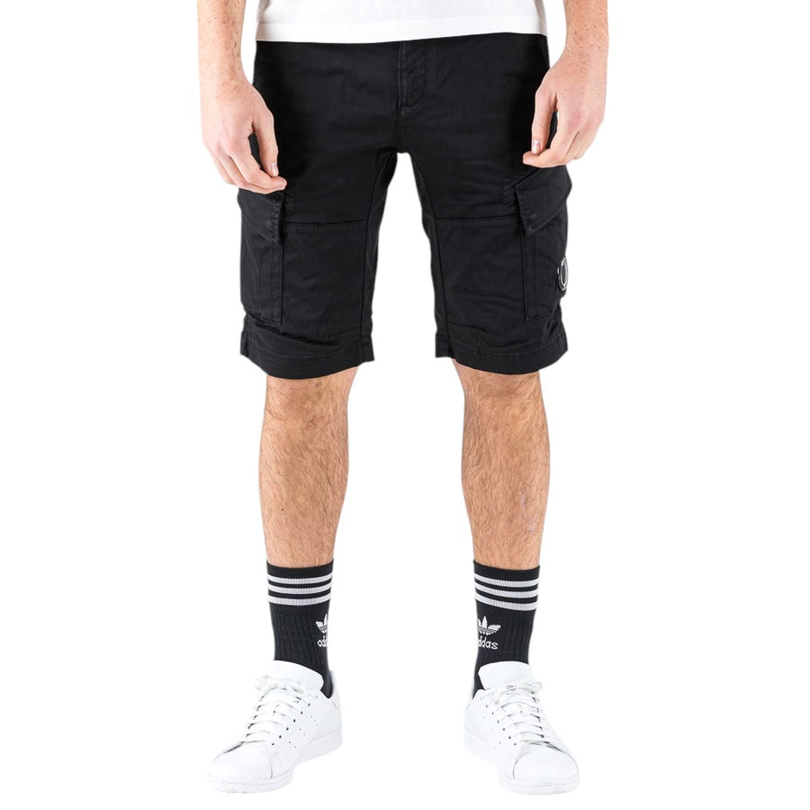 C.P. Company Stretch Sateen Cargo Shorts Black