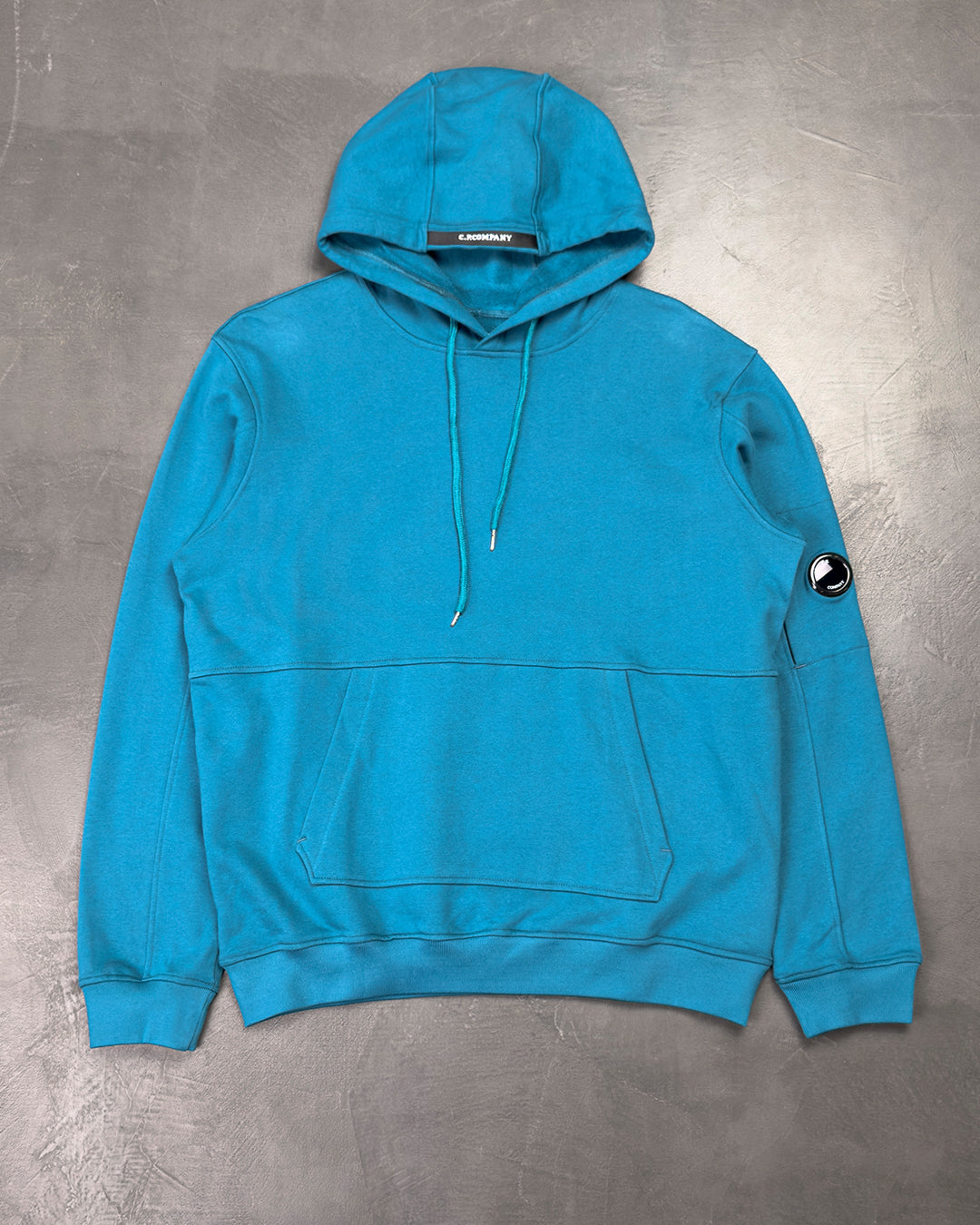 C.P. Company Hoodie With Lens Peacock Blue