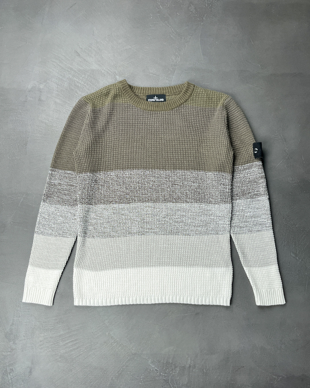 507A4 Gradient Knit Sweater Shadow Project Olive SI0127-OL