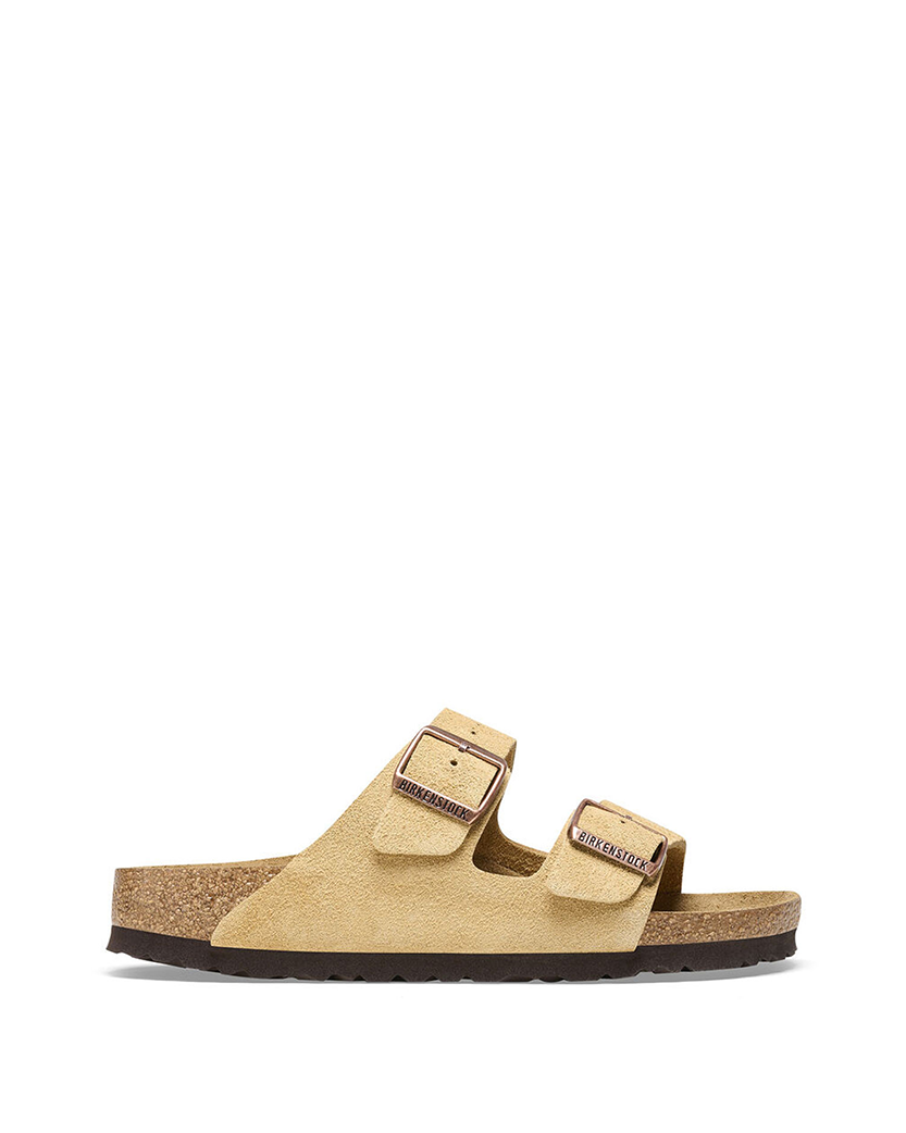 Birkenstock Arizona Suede Leather Latte Cream