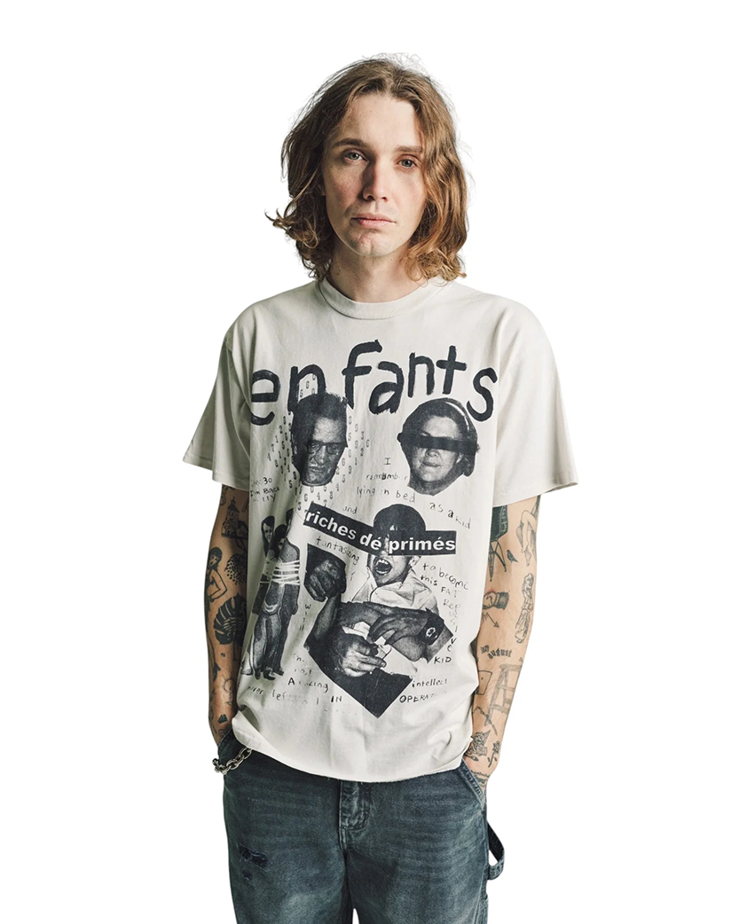Enfants Riches Deprimes Fat Kid T-Shirt Faded Ivory