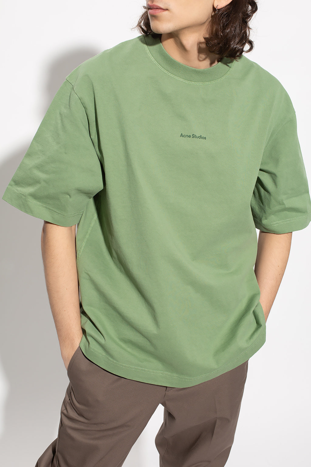 Acne Studios Logo cotton jersey T-shirt Green