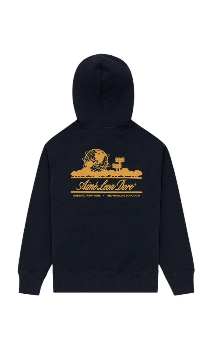 Aime Leon Dore Hoodie Unisphere Evening Blue