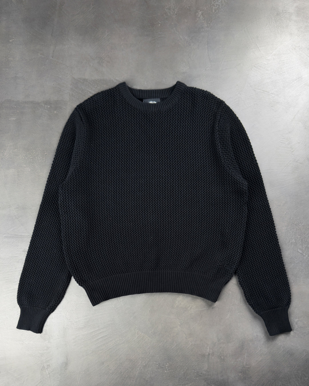 STUSSY 2 Tone Loose Gauge Sweater Black