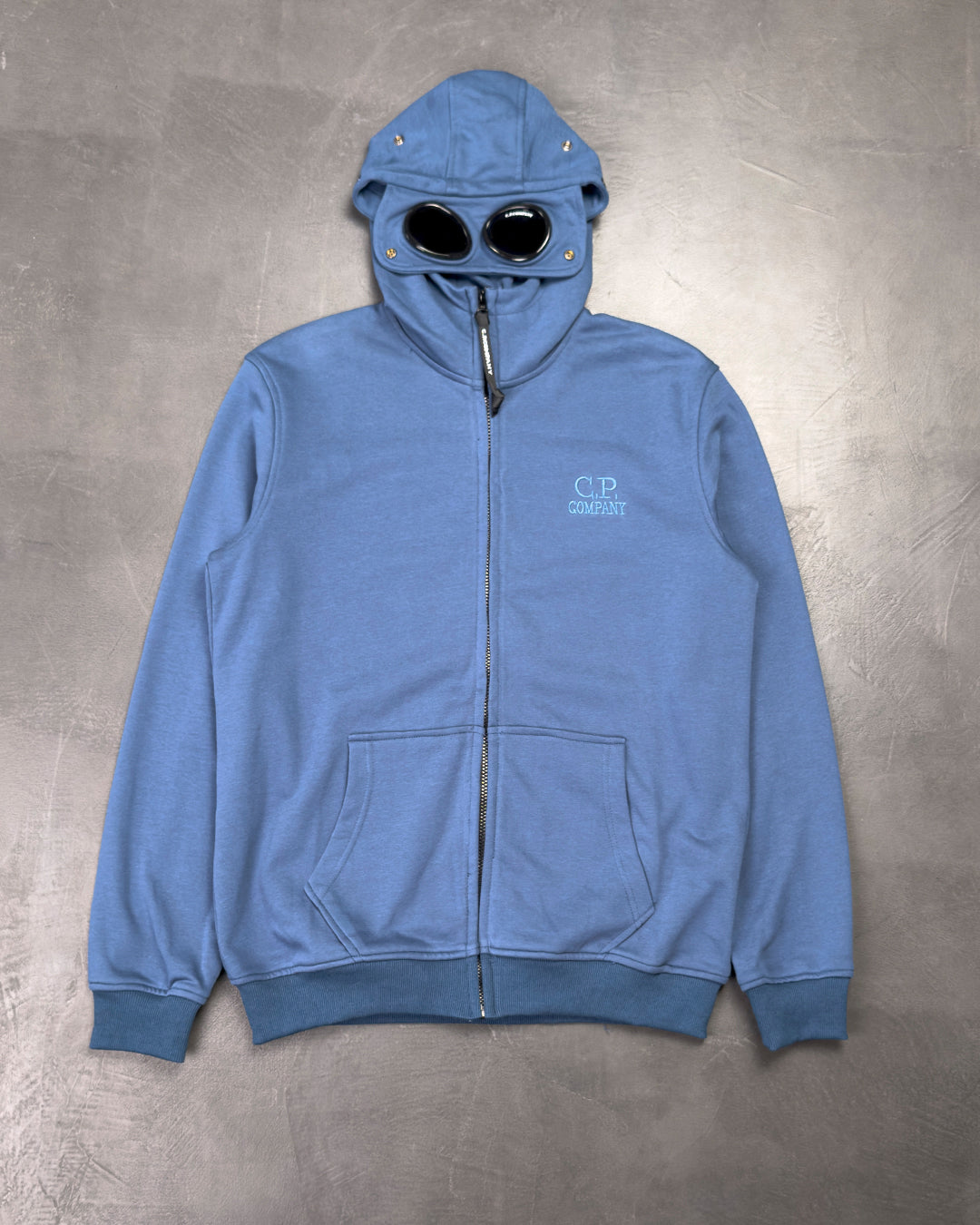 C.P. Company Goggle Zip Hoodie Blue