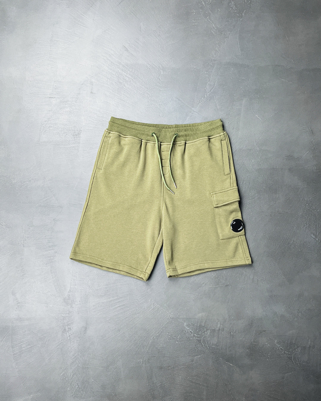 C.P. COMPANY Light Fleece Shorts Olive