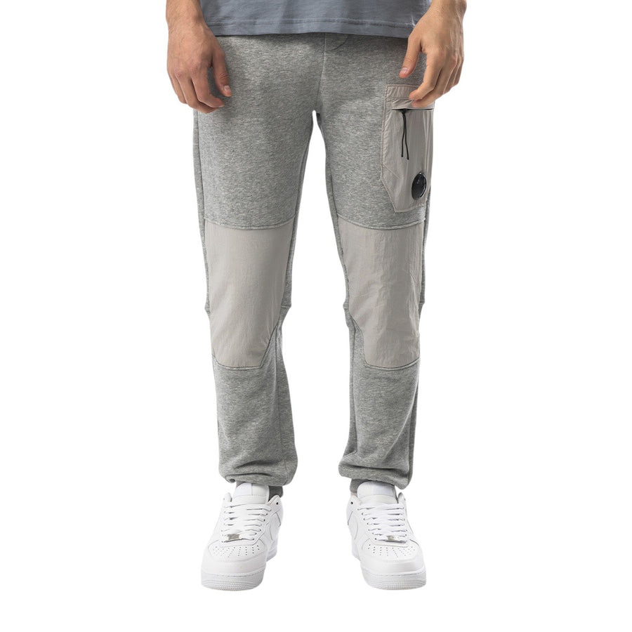 C.P. Company Diagonal Fleece Mixed Utility Pants Grey