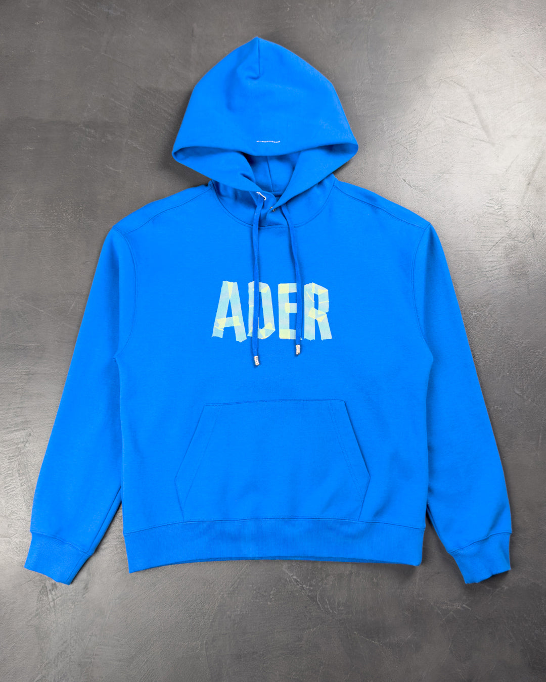 Ader Error Exclusive Tape Logo Hoodie Blue