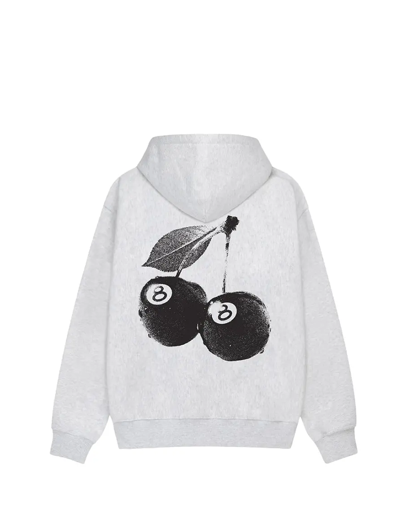 STUSSY Cherries Hoodie Ash Heather