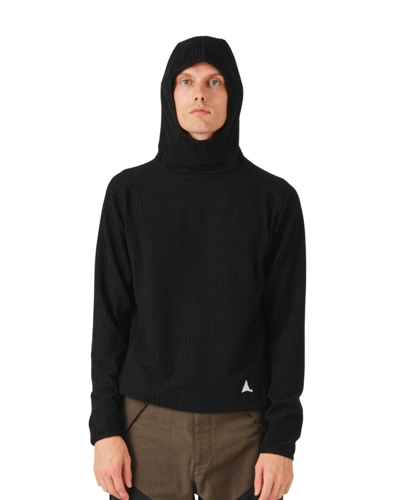 Roa Grid Hoodie Black