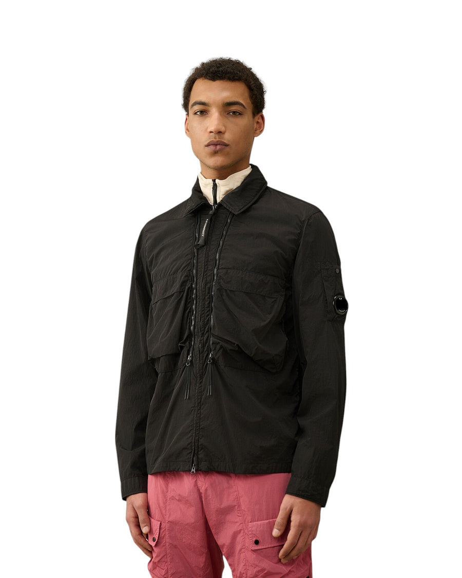 C.P. Company Chrome-R Hooded Overshirt Black