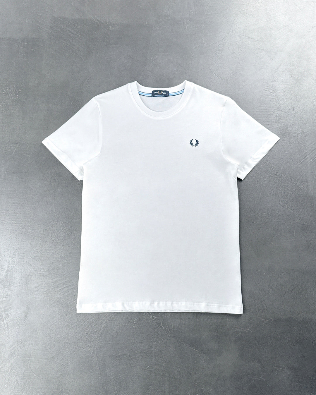 FRED PERRY Ringer T-Shirt White with Black Logo