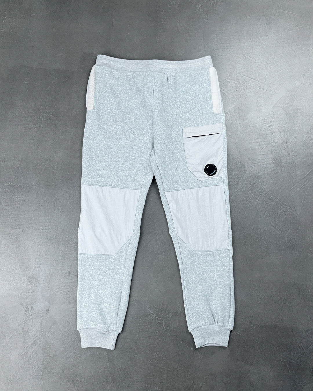 C.P. Company Diagonal Fleece Mixed Utility Pants Grey