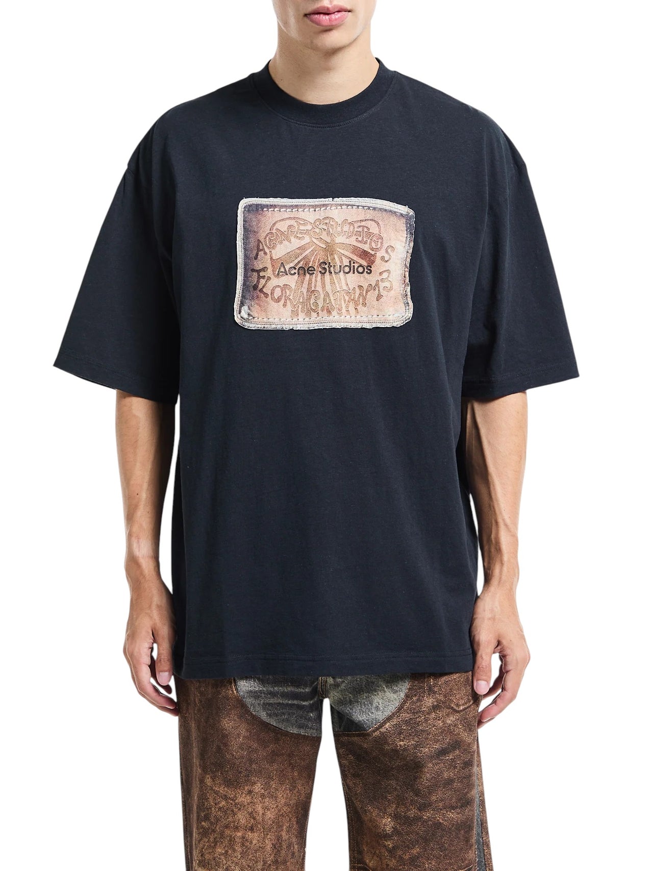 Acne Studios Floragatan 13 Logo T-Shirt Faded Black