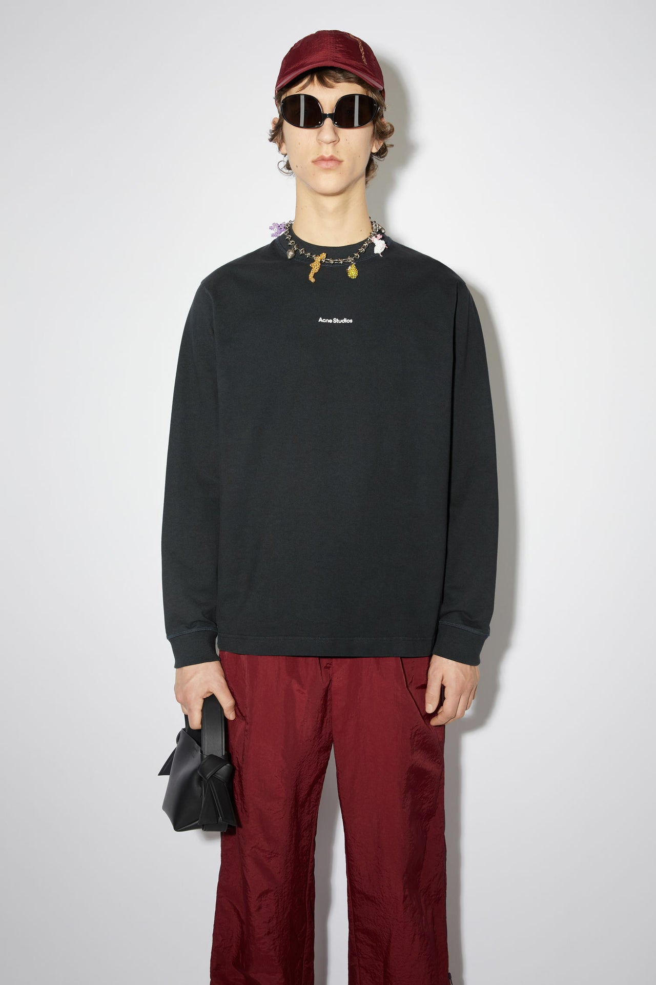 Acne Studios Erwin Long Sleeve Stamp Tee Black