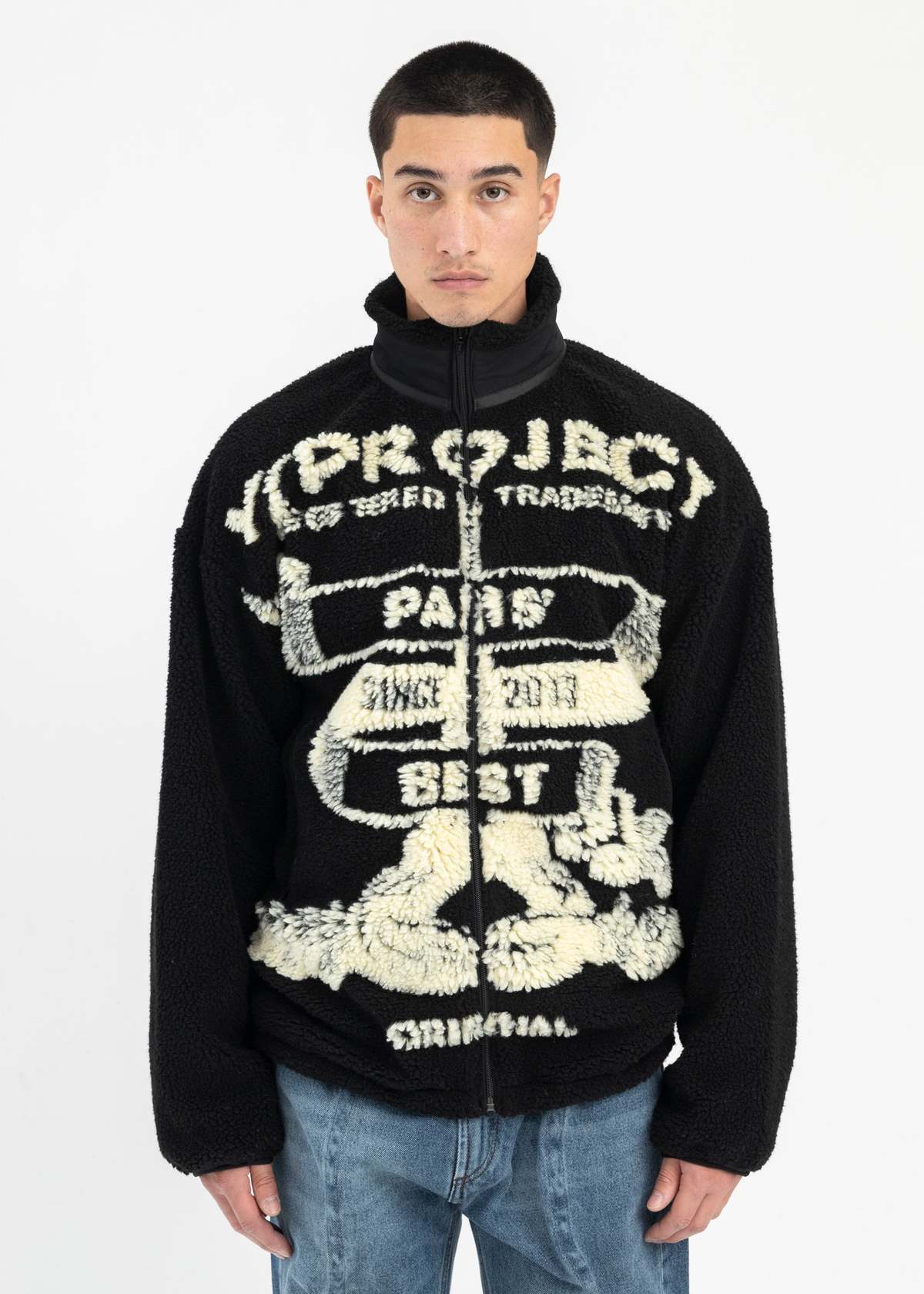 Y/Project Paris' Best Jacquard Fleece Jacket Black