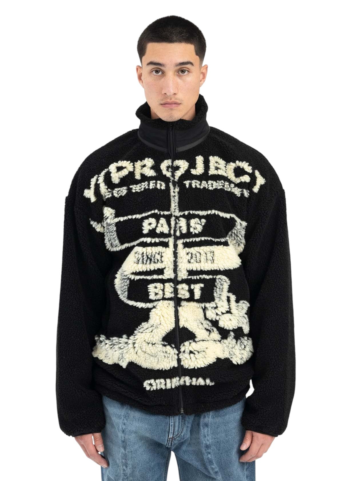 Y/Project Paris' Best Jacquard Fleece Jacket Black