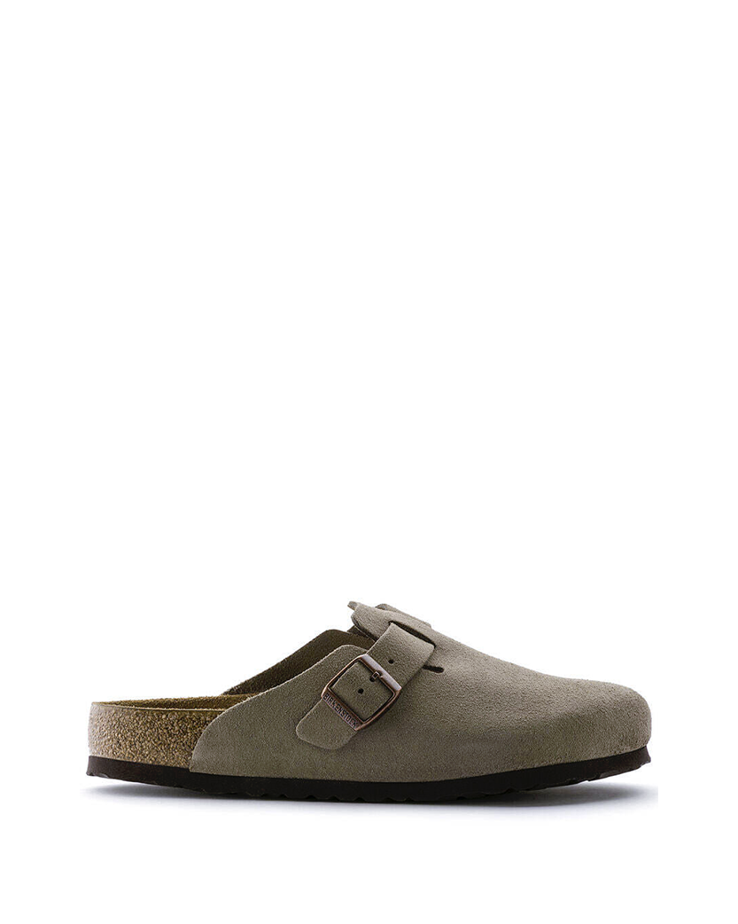 Birkenstock Boston Soft Footbed Suede Leather Taupe