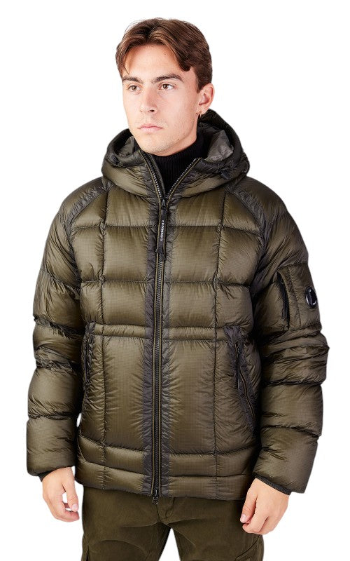 C.P. Company D.D. Shell Hooded Down Jacket Green