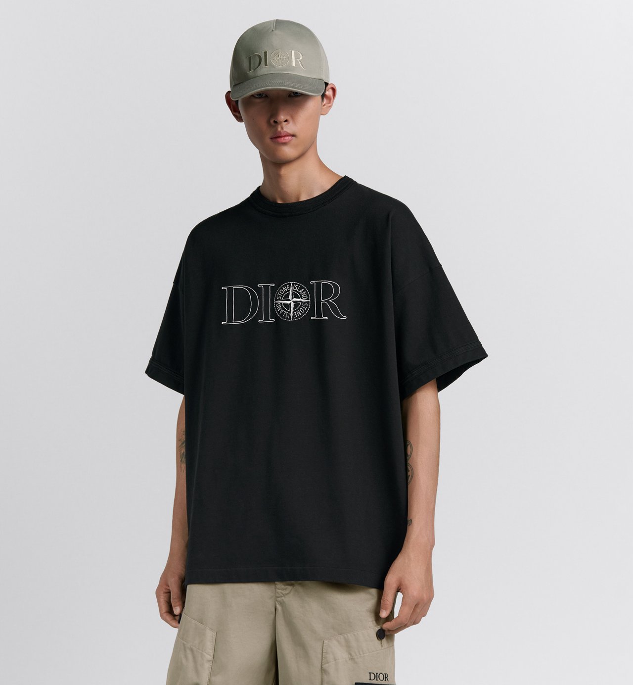 Stone Island x Dior Cotton Jersey T-Shirt Black SI0216-BK