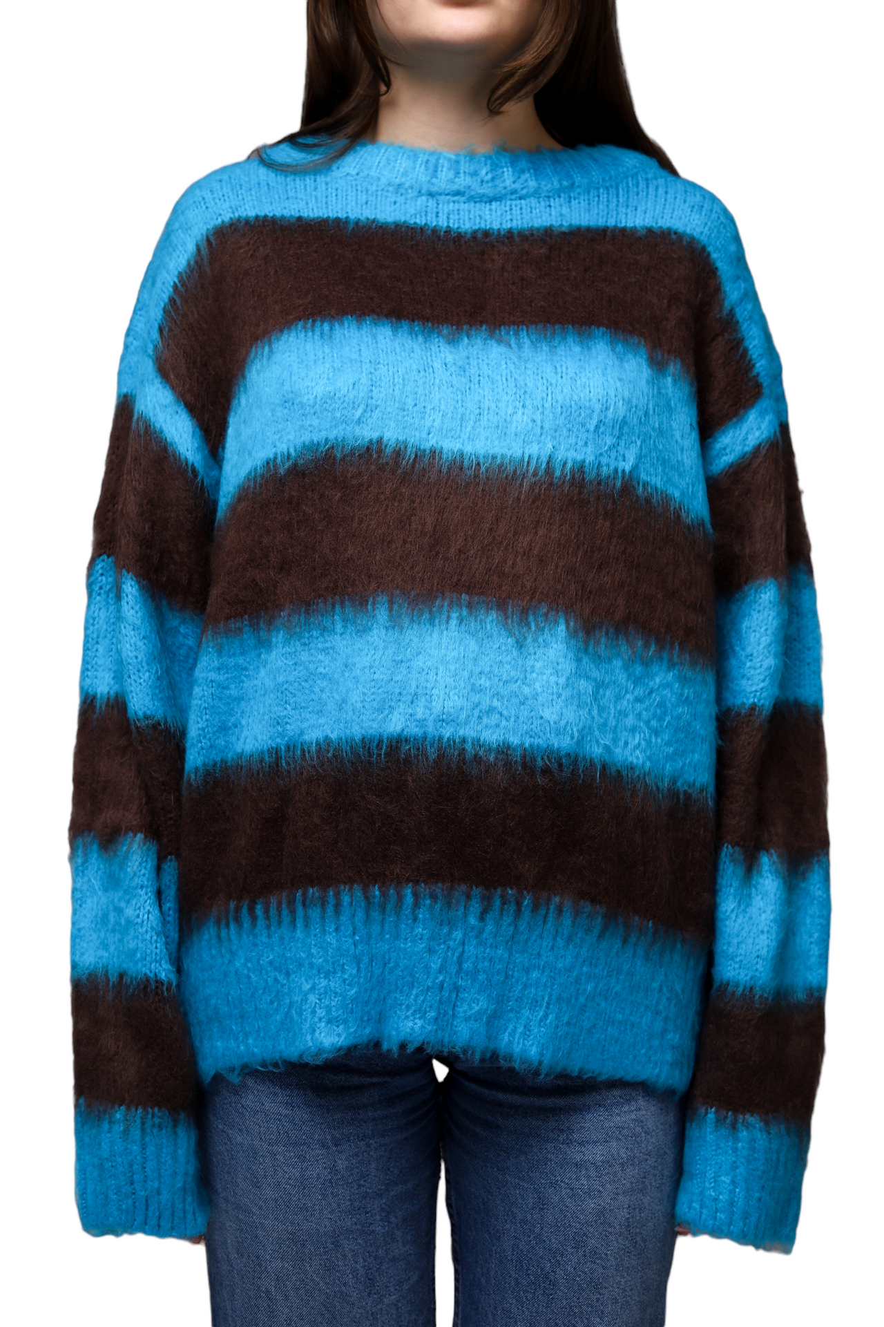 Acne Studios Crewneck Stripe Sweater Blue