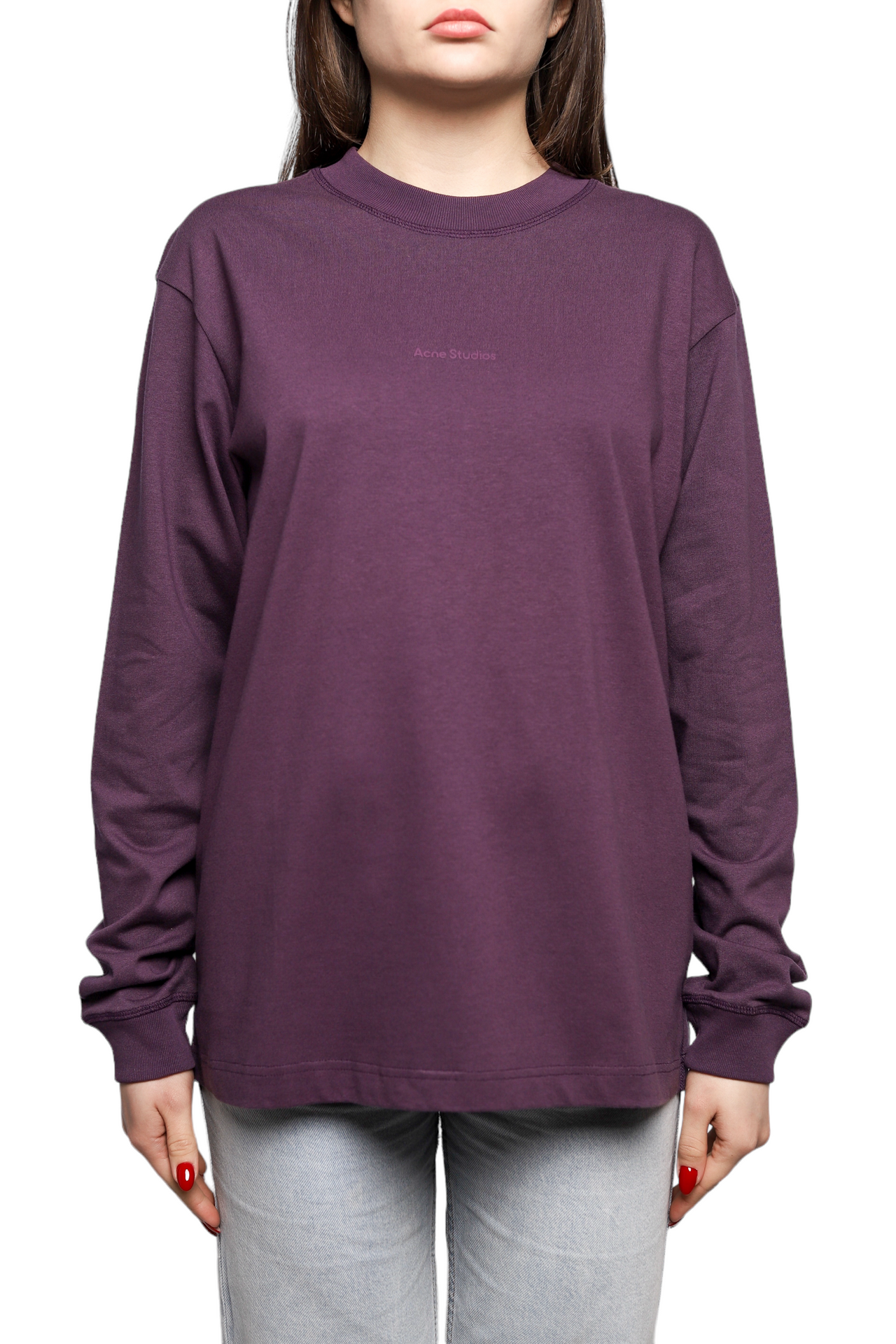 Acne Studios Simple Logo Long Sleeve Purple