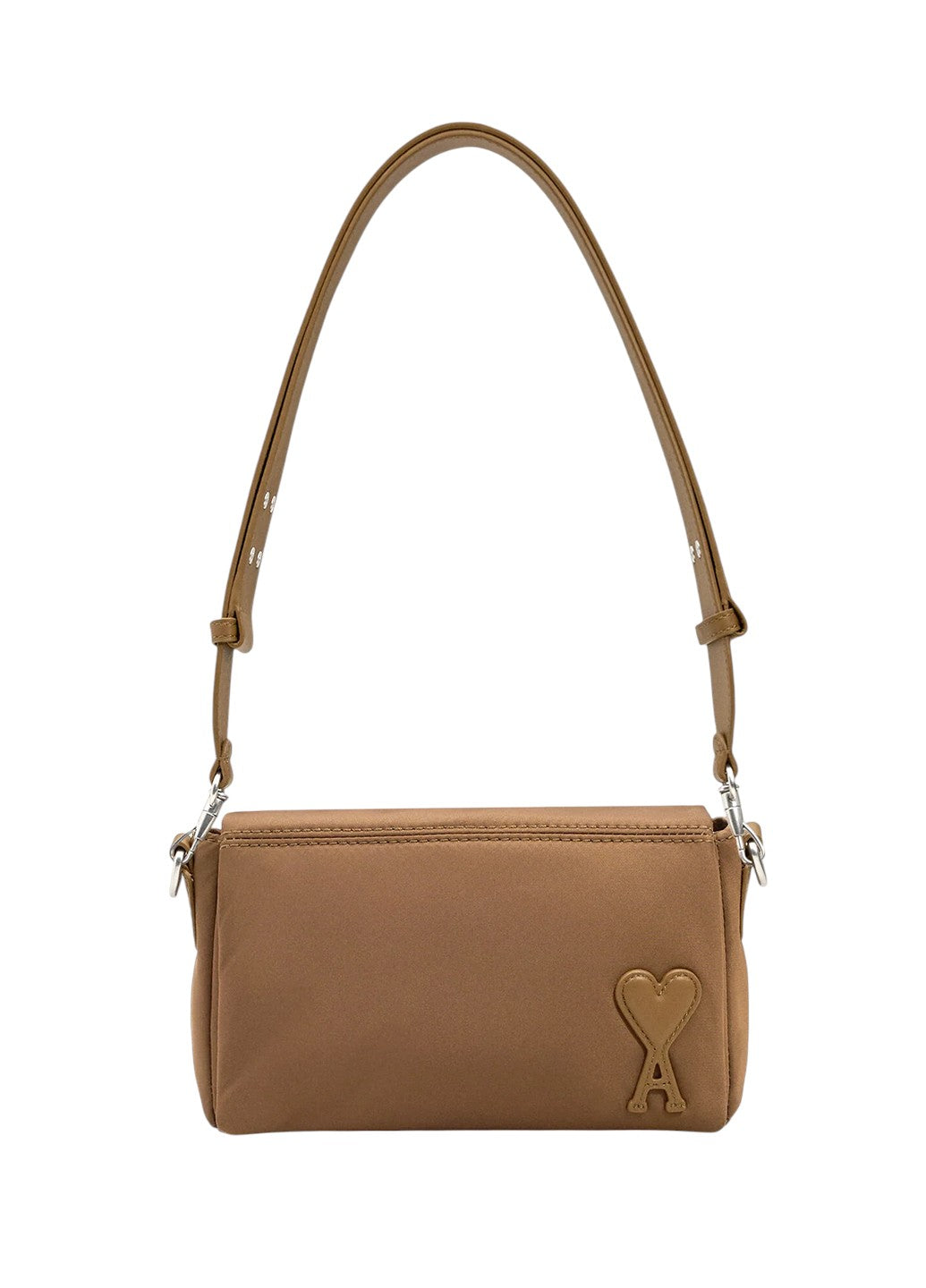 AMI Paris Marcel Nylon Lunch Box Bag Hazelnut