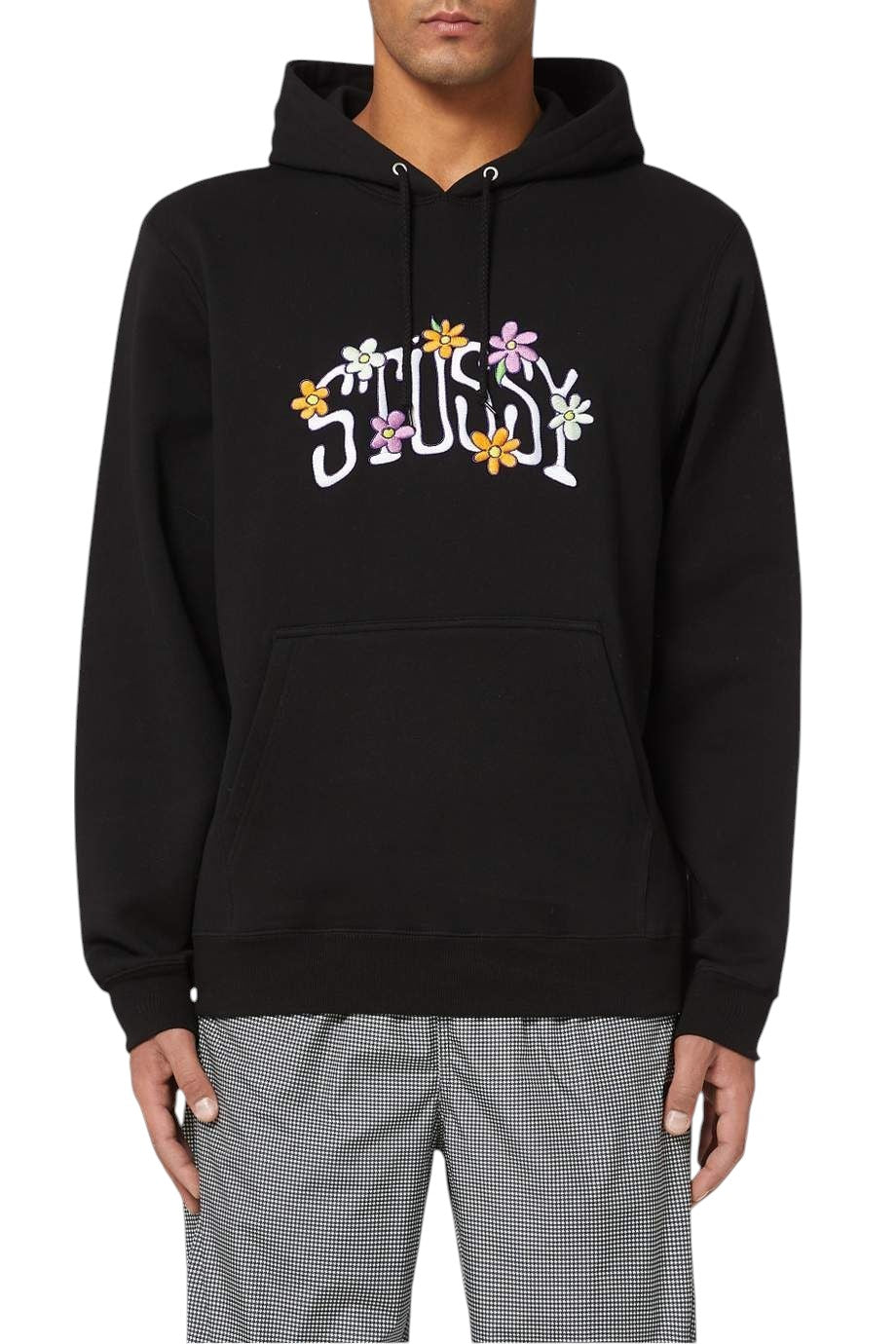 STUSSY Floral Hoodie Black