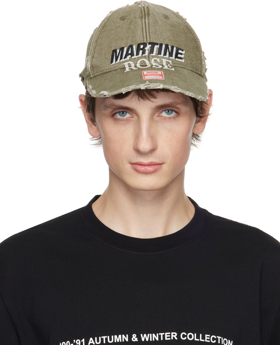 Martine Rose Rolled Back Cap Green