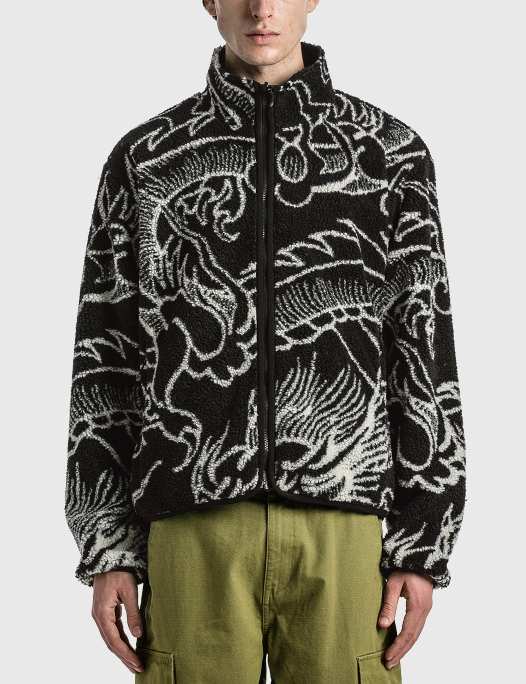 STUSSY Dragon Sherpa Jacket Black