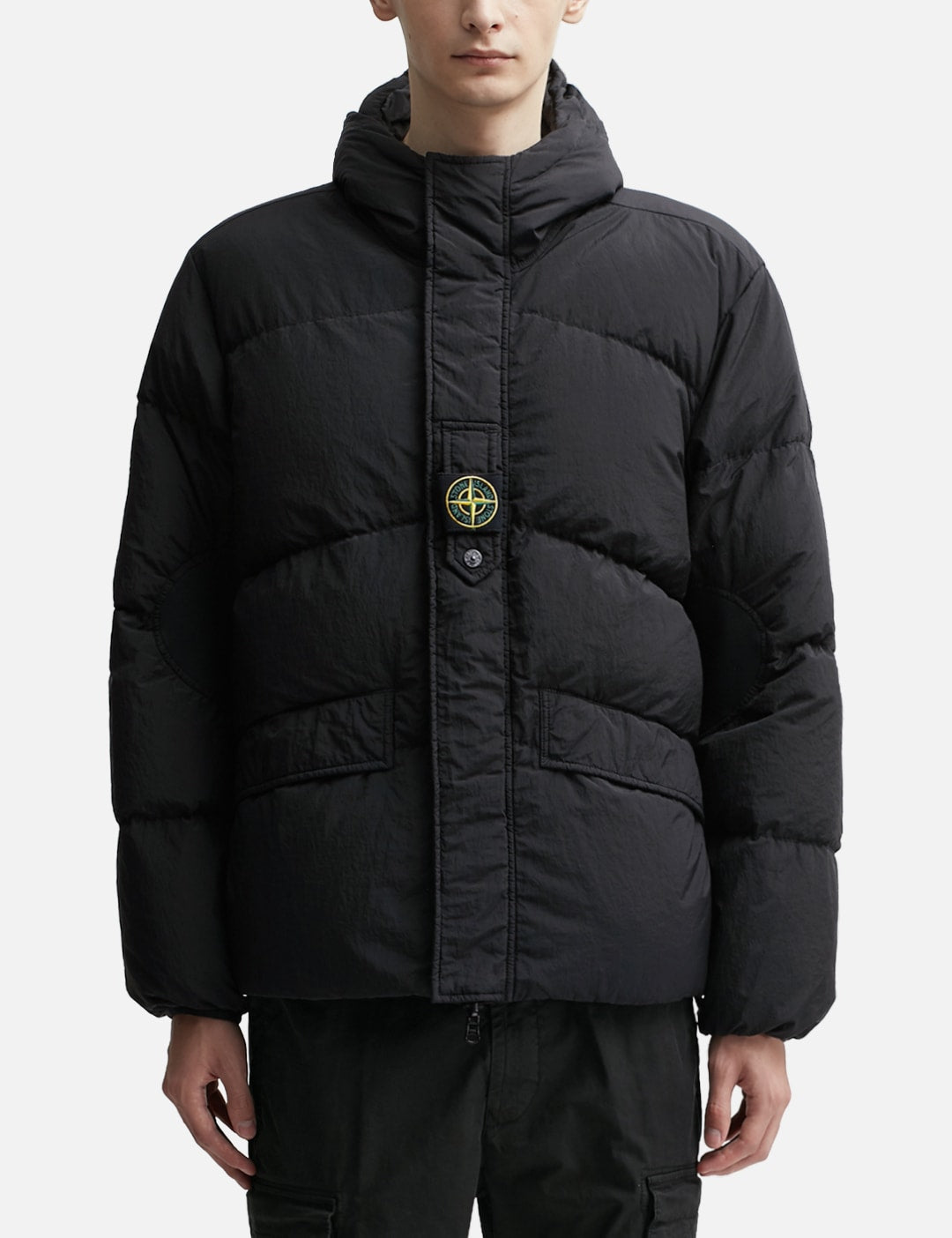 24FW Reversible Nylon Metal Down Jacket Black SI0242-BK