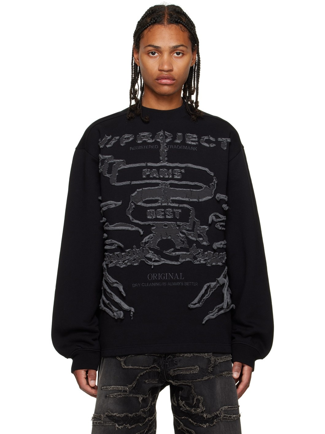 Y/Project Graphic Sweatshirt Black