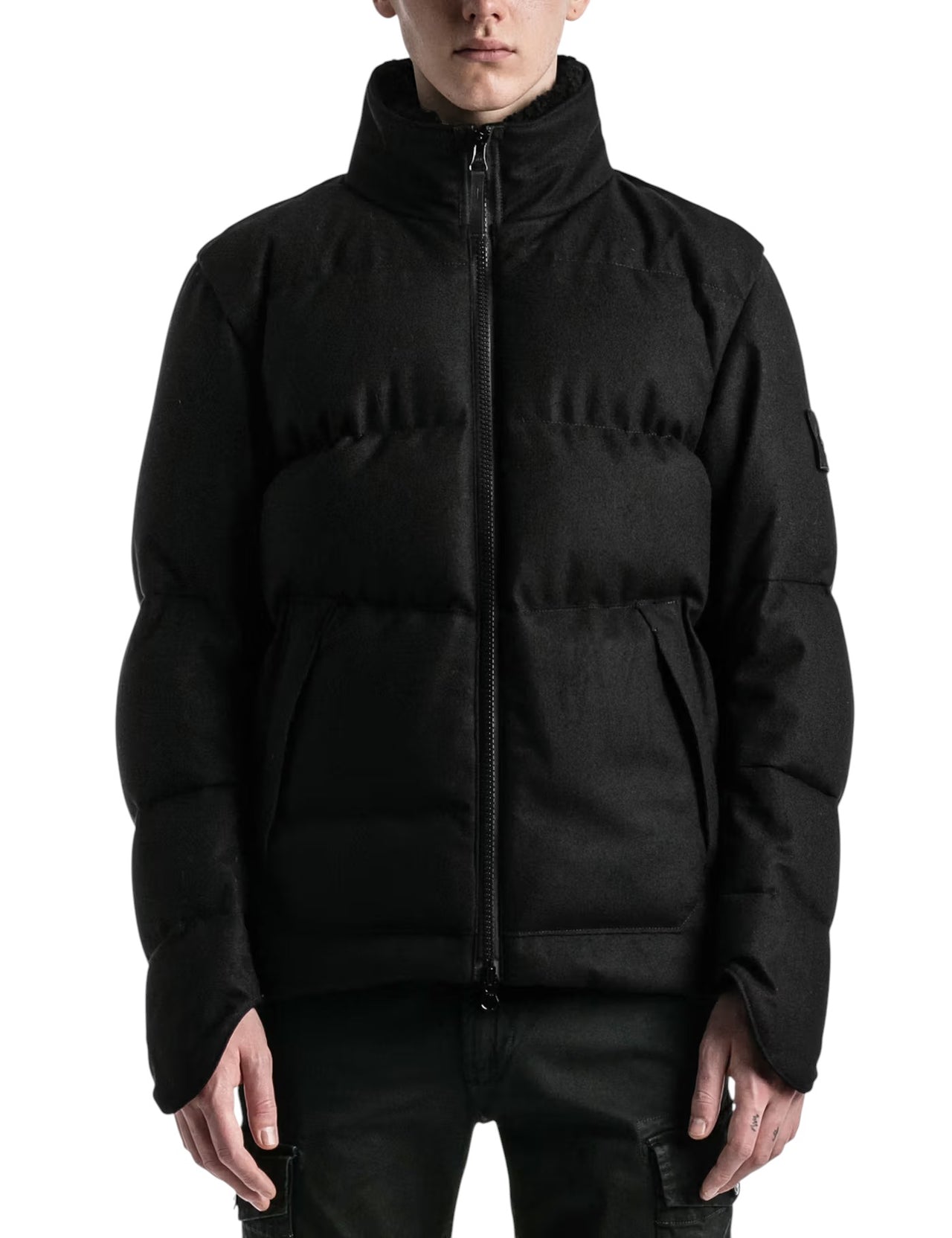 440F1 Ghost Real Down Jacket Black SI0292-BK