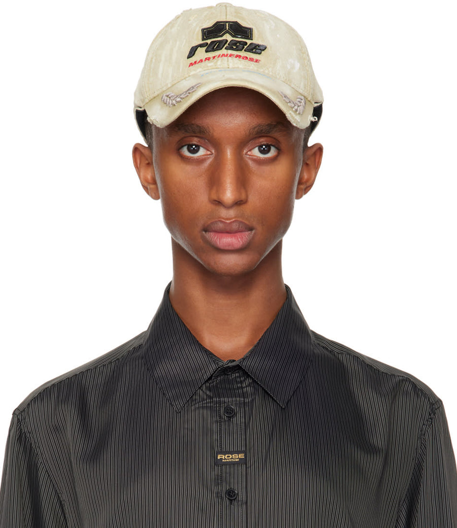 Martine Rose Rolled Back Cap Beige