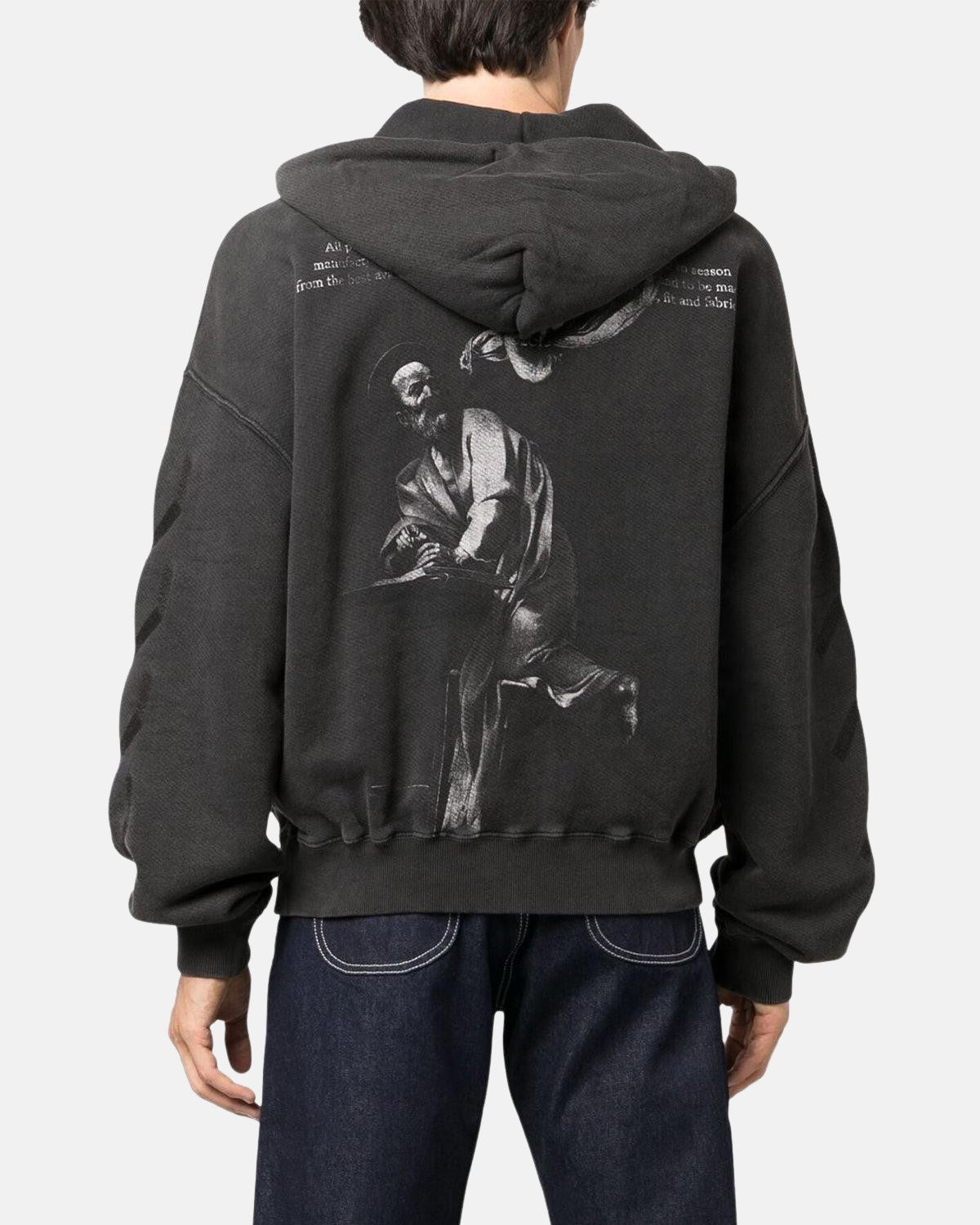 Off-White St. Matthew Cotton Hoodie Black