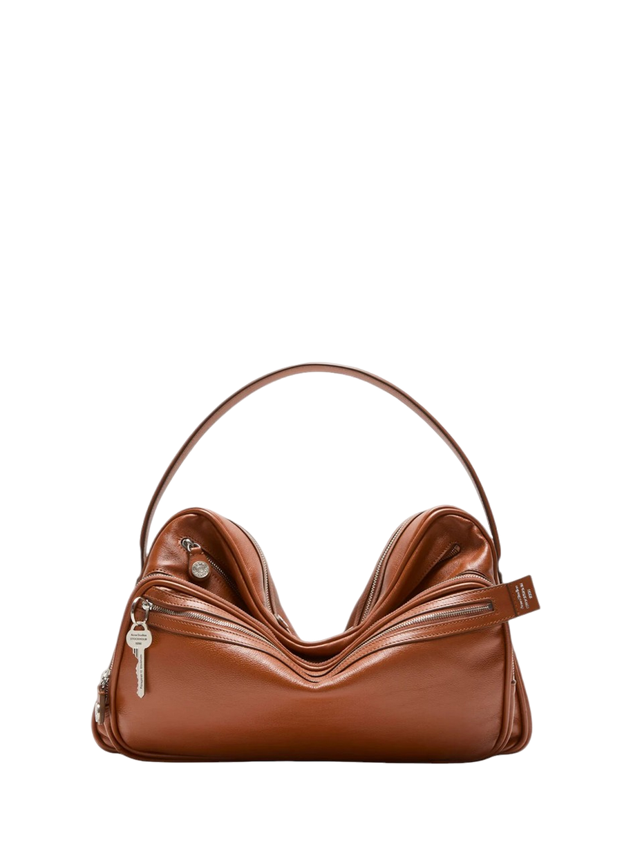 Acne Studios Camero Camera Shoulder Bag Cognac Brown