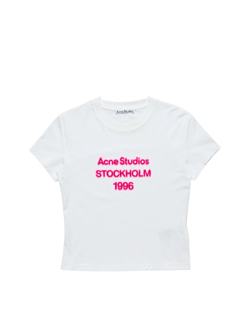 Acne Studios Stockholm 1996 Logo T-Shirt Off White
