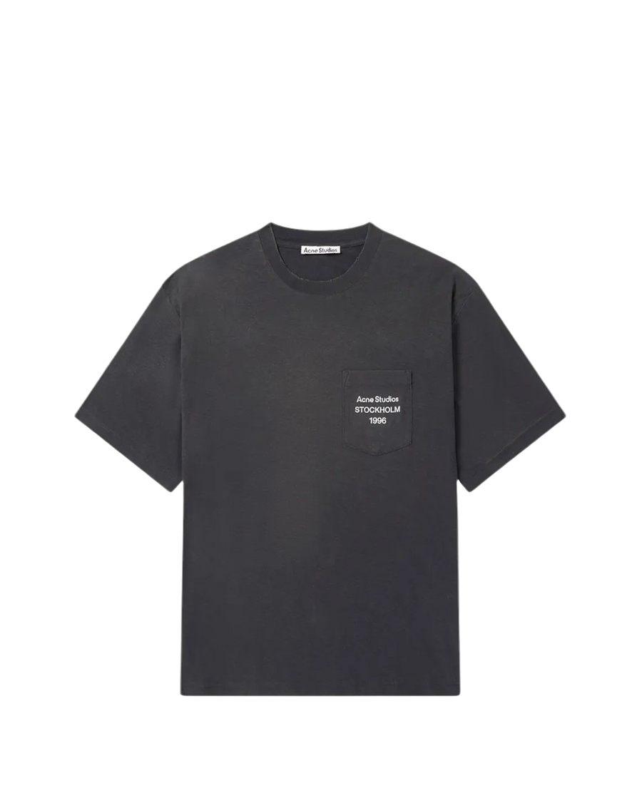 Acne Studios Exford Logo Pocket T-Shirt Faded Black