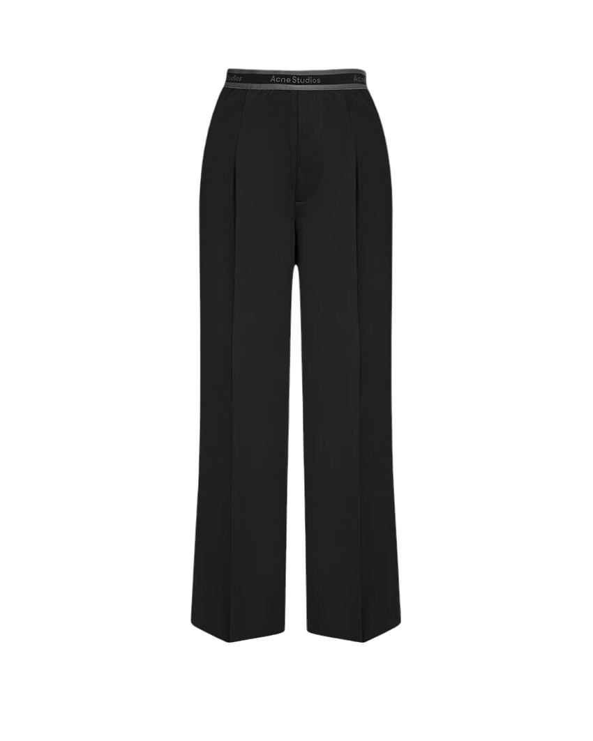 Acne Studios Logo Tape Trousers Black