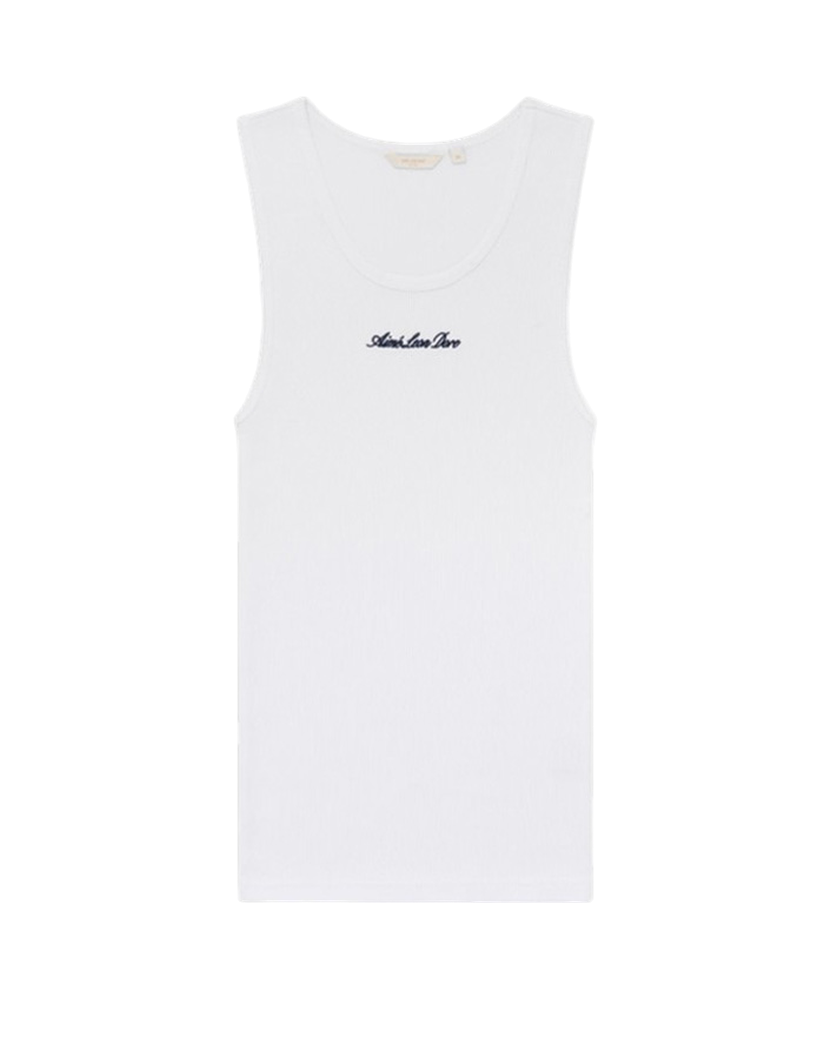 Aime Leon Dore Embroidered Logo Tank Top Bright White