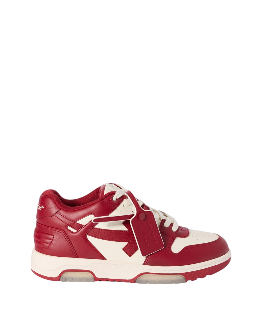 Off White Out Of Office 'OOO' Sneakers Coral Red