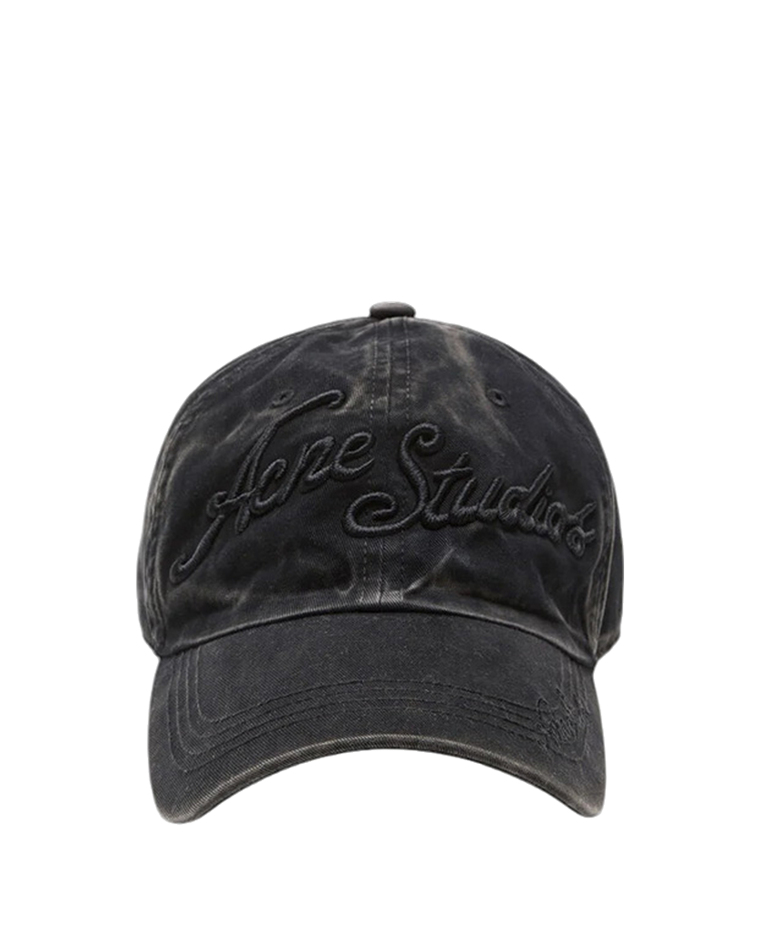 Acne Studios Logo Baseball Cap Off-Black